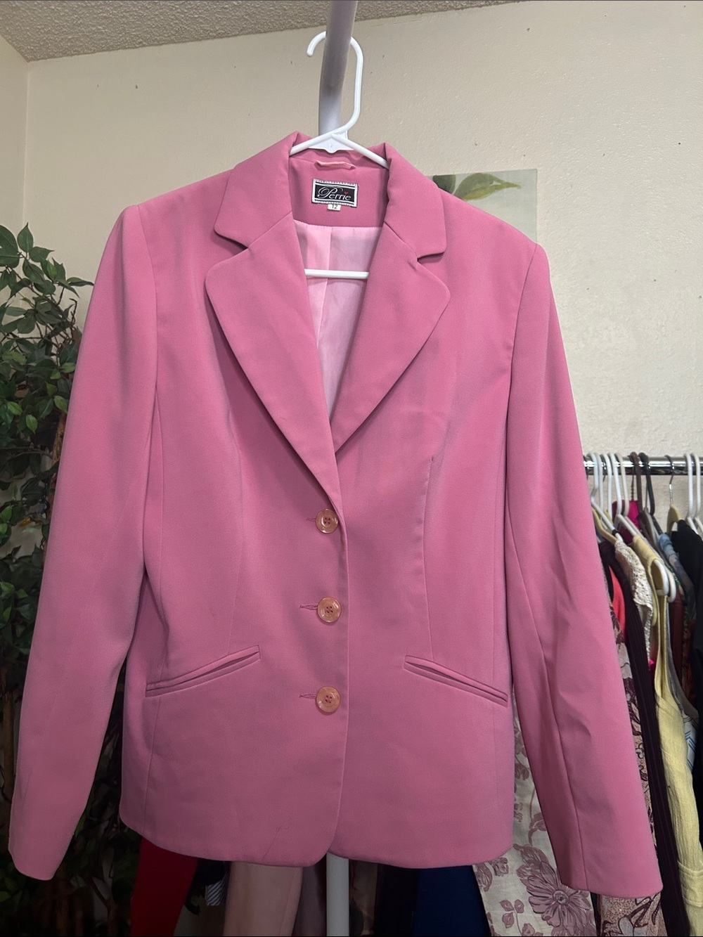 Classic Pink Women's Blazer Jacket